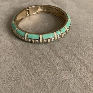 J Crew bracelet bangle mint turquoise crystal